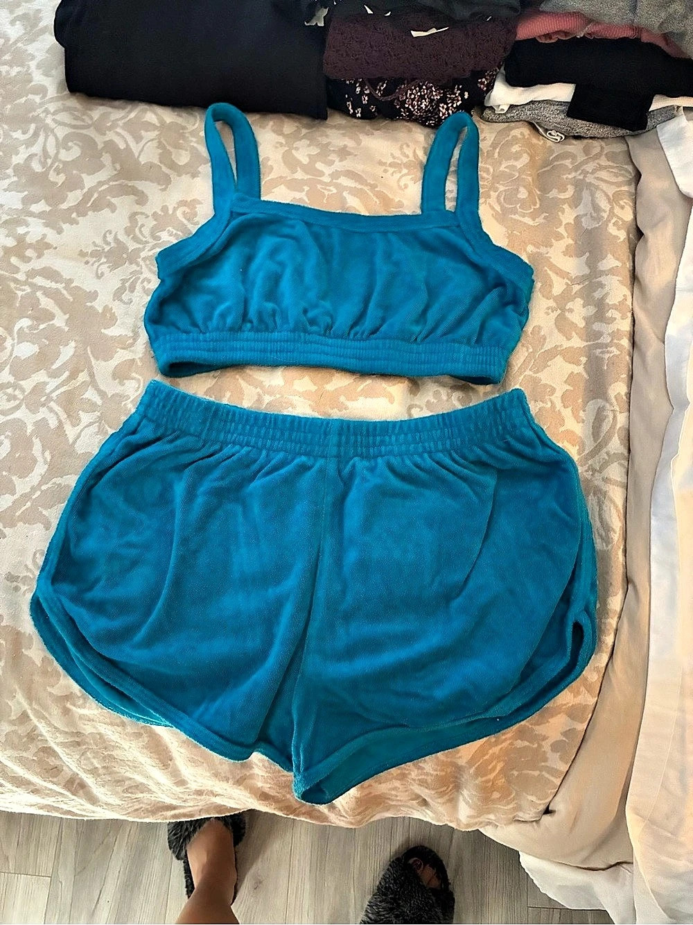 Blue Athletic Two-Piece Terry Set Like New